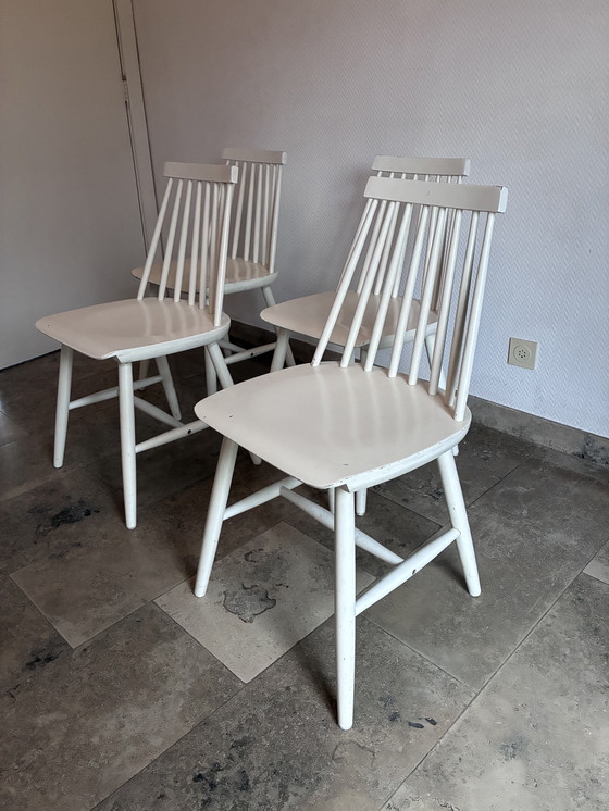 Image 1 of 4 vintage IKEA Spijlstoelen