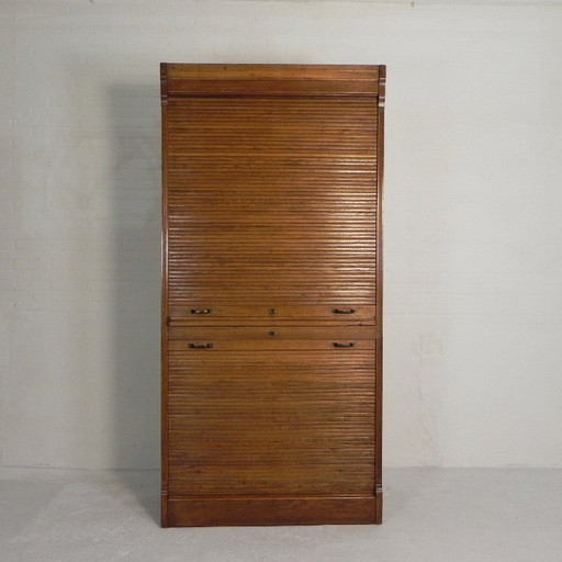 229 cm high roller shutter box with two shutters on top of each other, 1930s