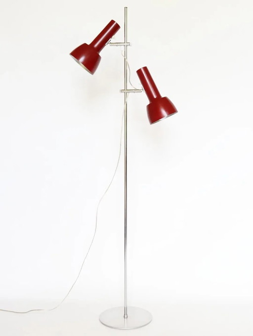 Vintage floor lamp Danish design chrome refurbished