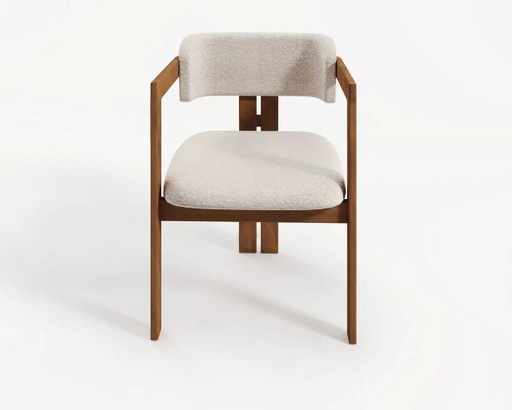 Solid Wood and Fabric Chair – Contemporary Elegance and Comfort 48x54x83cm