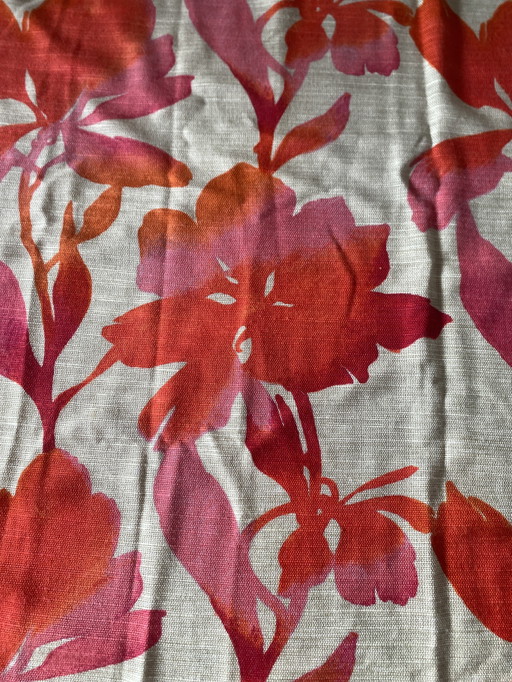 Vintage Gordijnen Roze Bloemen