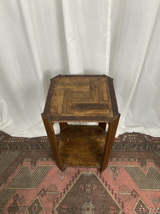 Table d'appoint/support à plantes Art Déco en bois – Porte-plantes, Wood (photo 3 of 10)