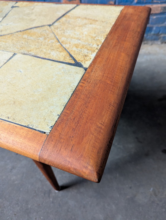 Image 1 of Vintage teak coffeetable / leisteen blad