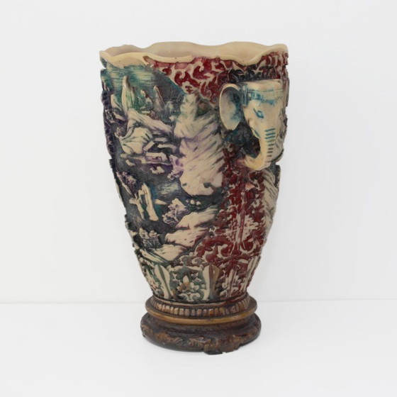 Image 1 of Elegante vaso vintage in stile Chinoiserie