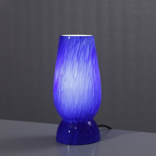 Lámpara de ambiente vintage de vidrio moteado diseño Sölken Leuchten años 70