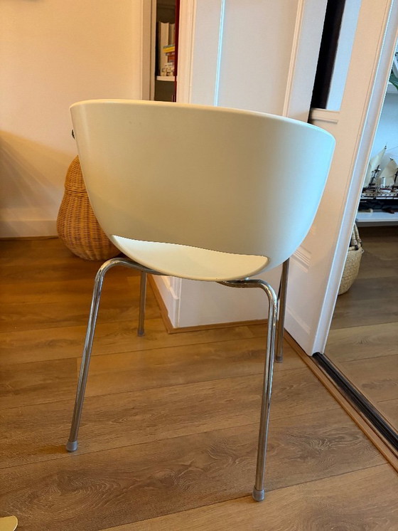 Image 1 of Sedia da pranzo di design | Sedia a secchiello | 4x Orbit Large, Sintesi, bianco