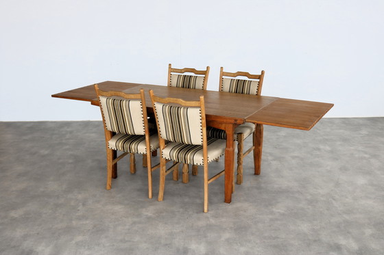 Image 1 of brutalist Henning Kjaernulf dining table