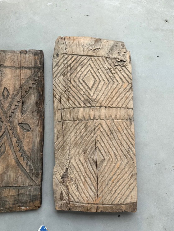 Image 1 of 2x Decorative authentic wooden shelves