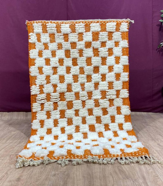 Ecru Marokkanischer Teppich mit geometrischen Mustern 250cm x 150cm – Teppiche & Läufer, Wool, Modern (photo 7 of 7)