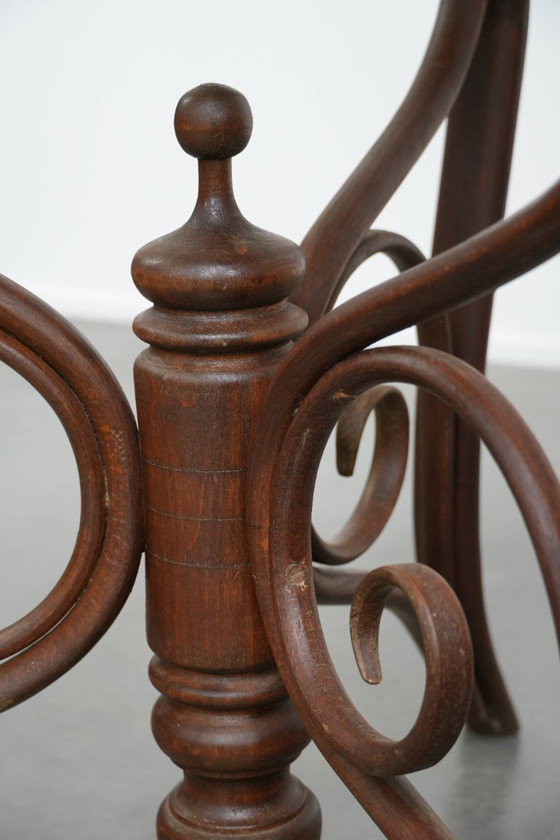 Image 1 of Antique Thonet design side table/side table from the early 20th century with a natural stone top