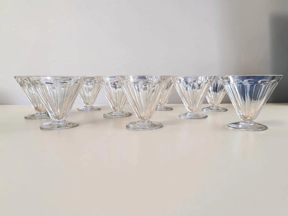 Baccarat - 9 kristallen wijnglazen model REX uit de jaren 1920/30 Art Deco. – Glazen & Karaffen, Crystal (photo 9 of 9)