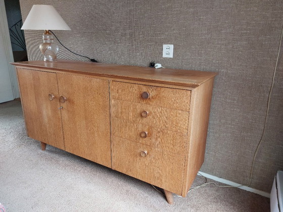 Buffet/meuble vintage en bois massif, entièrement fait main, style moderne du milieu du siècle, années (photo 3 of 6)