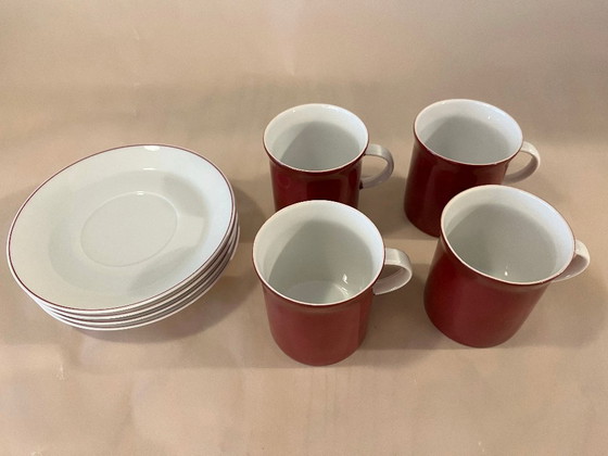 Rosenthal Berlin Secunda Purpur, Coffee pot with 4 cups, Design H. Th. Baumann – Crockery, Porcelain (photo 10 of 10)
