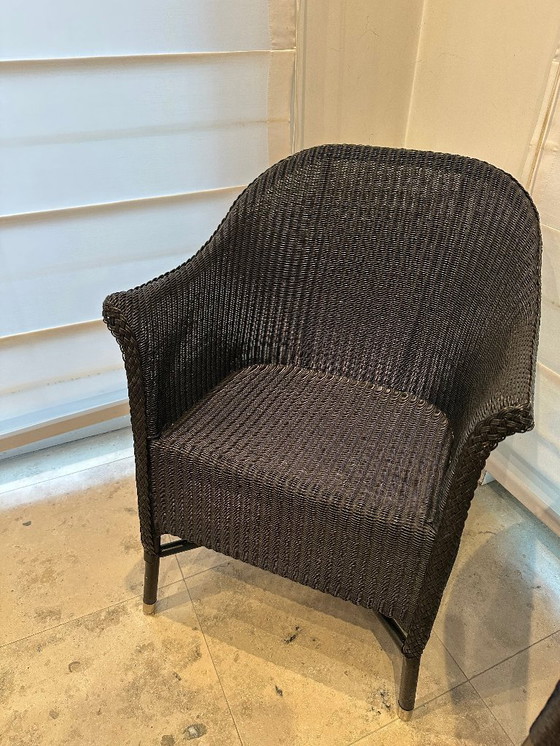 Image 1 of Lloyd Loom Stuhlset mit Beistelltisch – Schwarz