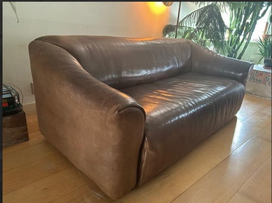 Image 1 of Vintage designer bank De Sede DS-47, 3 zits bruin leer