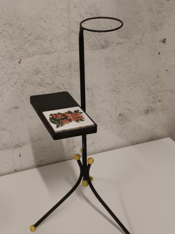 Table de la centrale atomique avec des carreaux – Porte-plantes, Ceramic, Metal (photo 8 of 13)
