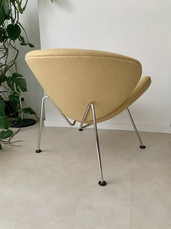 Artifort Orange Slice Sessel, entworfen von Pierre Paulin, gelb, Stoff, Metall, Design (Foto 4 von 5)