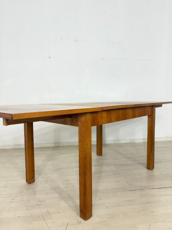 Image 1 of Table de salle à manger Art Déco / Table vintage 1928 / Table de cuisine extensible, noyer