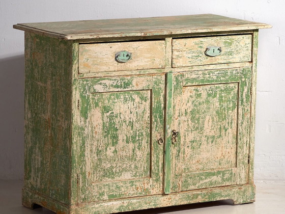 Antique green bedroom dresser (c.1920) #8 – Chest of drawers (photo 2 of 40)