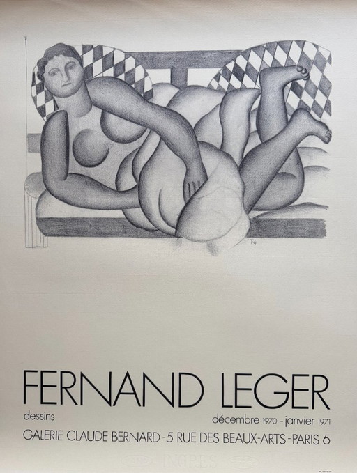 Fernand Léger (1881–1955), Dessins, 1970, Exhibition Poster, Printed in France