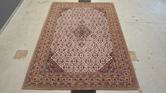 Image 1 of Hand-knotted Oriental wool Bidjar rug medallion brown 248x348cm