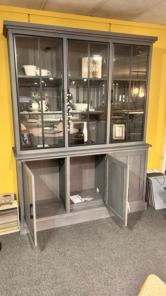 Image 1 of Oak sideboard with display doors BKS - Staphorst