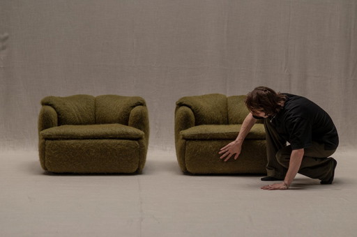 Alberto Rosselli Confidential easy chairs for Saporiti, 1970s