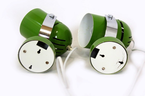 Image 1 of Lampes vertes de style Mid-Century par Stanislav Indra, années 1970, lot de 2