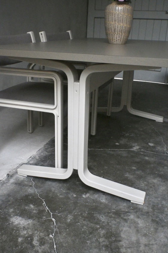 Image 1 of Pastoe dining table set with 4 chairs Pierre Mennen