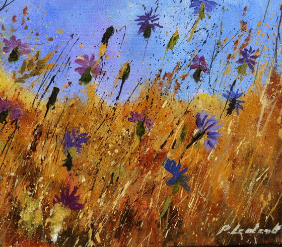 Blue Cornflowers – P. Ledent, Paintings & Drawings, Canvas (photo 4 of 5)