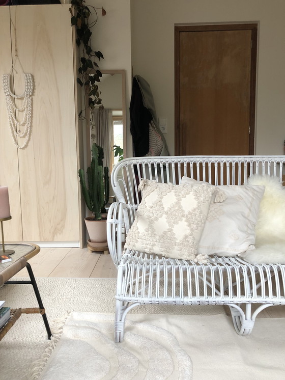 Image 1 of Divano vintage in rattan a 2 posti