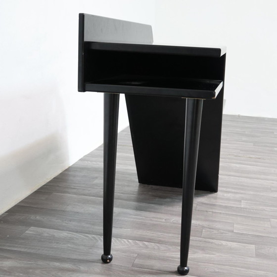 Image 1 of Paolo Pallucco Attr. Panchetta Con Tavolino E Portariviste Postmoderno Anni 80 