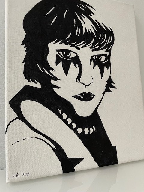 Image 1 of Loek Vugs - Expressive & Iconic Portrait on Canvas | 24 x 30 cm