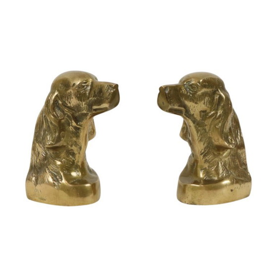 Image 1 of Fermalibri in ottone con cani setter irlandesi