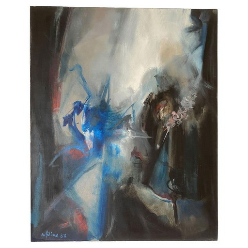 Abstract schilderij Jacques De Féline De La Roche 1983