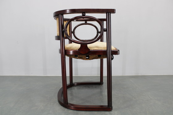 Image 1 of Josef Hoffmann Variatie van Art Nouveau "Fledermaus" Fauteuil door Fischel