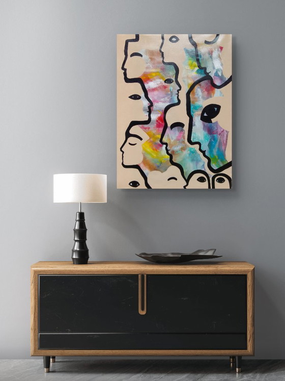 Image 1 of Acrylic painting "hue-man"