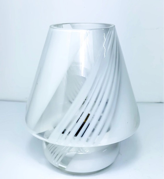 Image 1 of Sculptural Italian Swirl Table Lamp | 28 cm | Hand-blown Glass