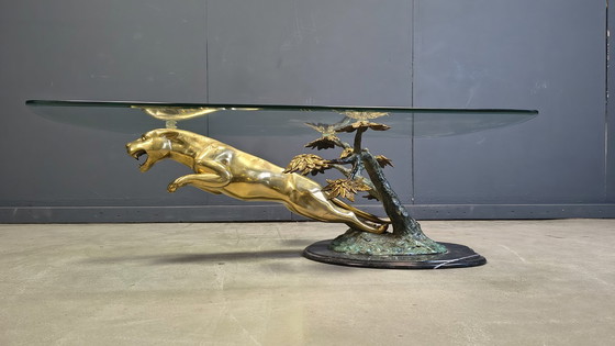 Image 1 of Brass jaguar coffee table, 1970s