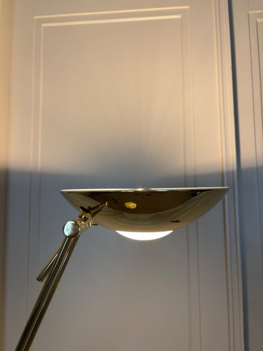 Vintage Halogen Stehleuchte aus Messing