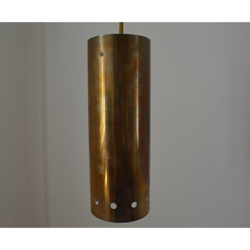 Vintage Finse hanglamp in messing - jaren 1960