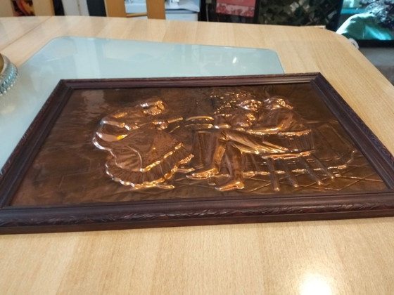 Image 1 of trois magnifiques peintures sur cuivre