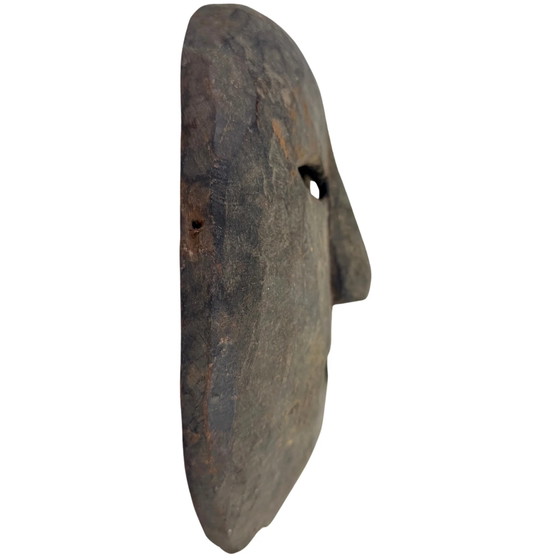 Antique Nepalese Shaman's Mask – Himalayan Wooden Face Mask – Sculpture (photo 3 of 6)