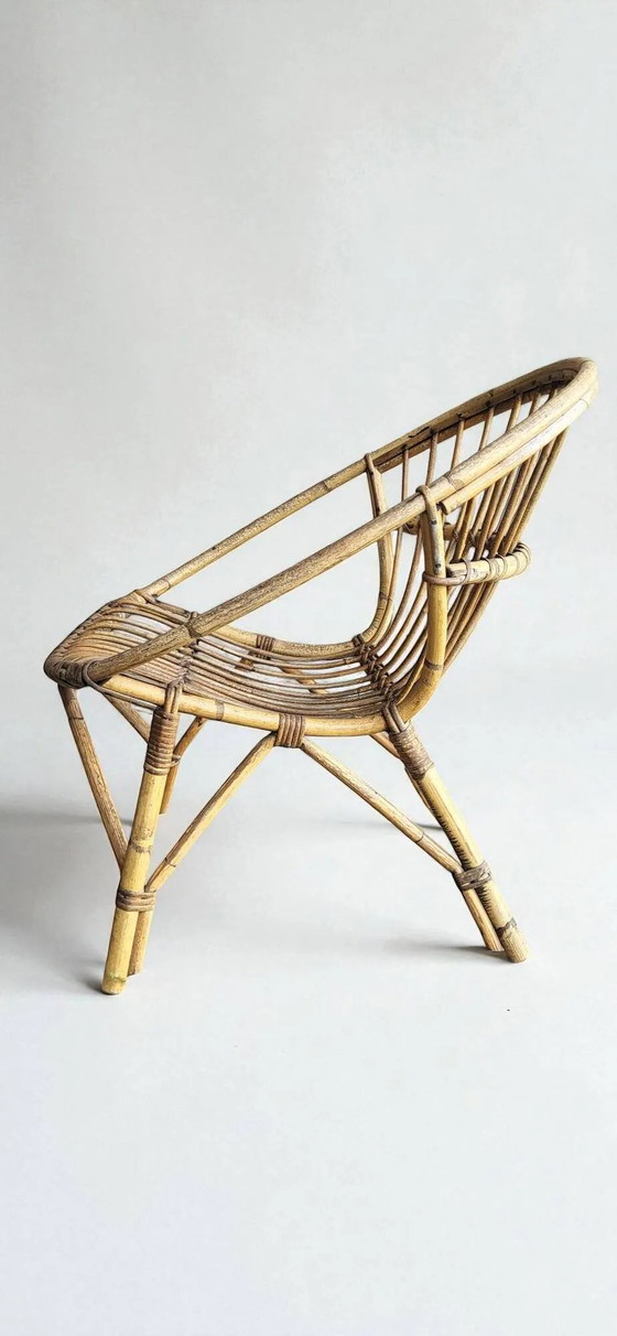 Salón, sillas de concha de ratán de los años 60. – Sillas de jardín, Wicker, Rattan (photo 6 of 9)