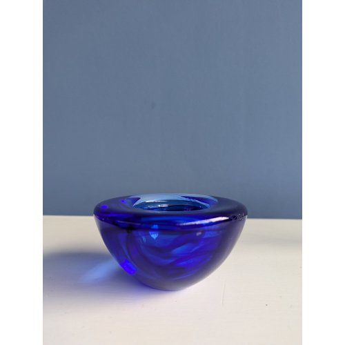 Kosta Boda glass bowl- swirl- aqua blue (photo 10 of 10)