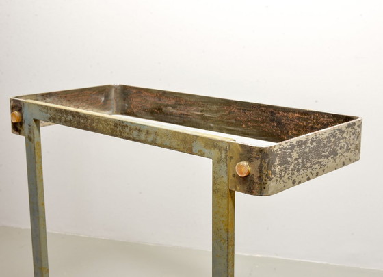 Image 1 of Mid-Century Ardesia Collection Brutalist Square Slate Stone Coffee Table in Pia Manu Style. Belgium, 1960s.