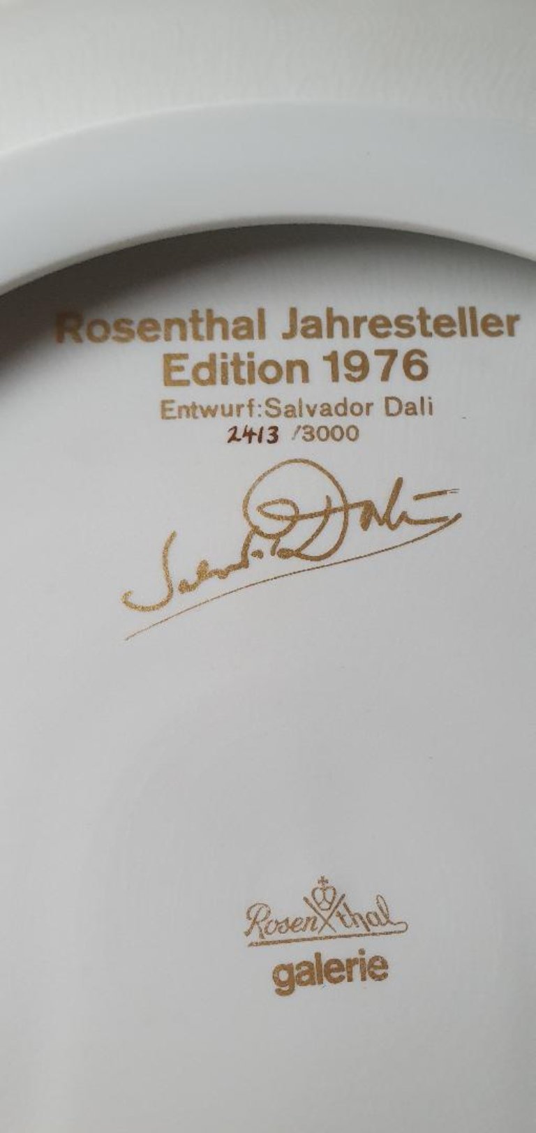 Salvador Dali for Rosenthal, annual plate 1976 | €310 | Whoppah