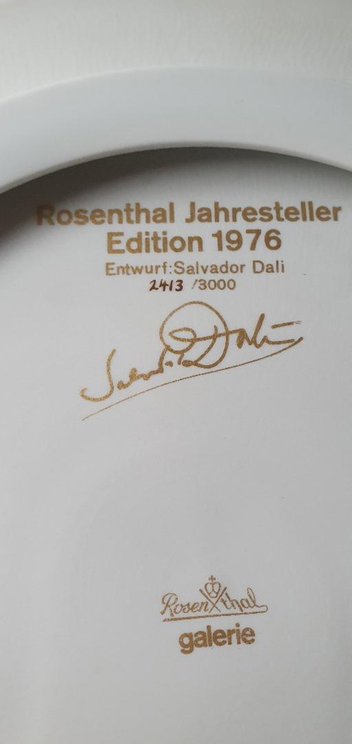 Salvador Dalì per Rosenthal, piatto annuale 1976