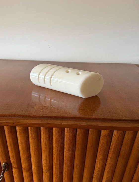 Image 1 of Organiseur de bureau en quartz blanc, Italie, années 1980