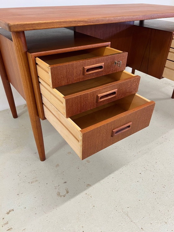 Image 1 of Danish Midcentury 'Floating-Top' Desk, 1960s.